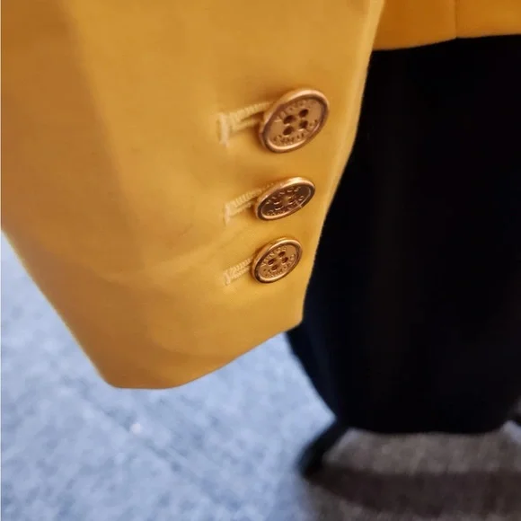 Vince Camuto Yellow Blazer Tailored Fit Classic Lapel - Picture 4 of 4